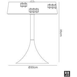 Acheter Luminaire Center Lampe de Table Phoenix 18 X 0.5W LED 3600K blanc/cristal