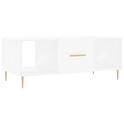 Maison Chic Table basse,Table Console Table d'appoint, Table pour salon blanc 102x50x40 cm bois d'ingénierie -MN58368