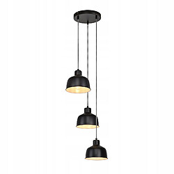 NETTLIFE Suspension Métal Diam.17,8 cm E27 Noir Vintage Industriel Rétro Cuisine Lampe 3 Ampoules pour Salle à Manger Chambre Salon Cuisine Hôtel 