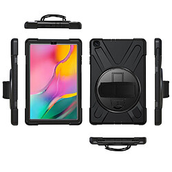 Coque en TPU + Silicone combo en forme de X noir pour votre Samsung Galaxy Tab A 10.1 (2019) SM-T515