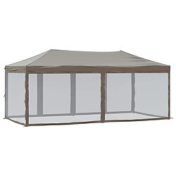 Acheter vidaXL Tente de réception pliable avec parois Taupe 3x6 m