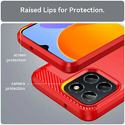 Avis Htdmobiles Coque pour Huawei Honor X8 5G / X6 / X6a / 70 Lite - housse etui silicone gel carbone + verre trempe - ROUGE