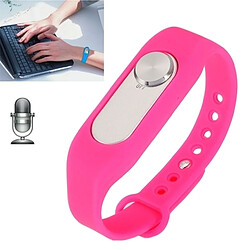 Wewoo Bracelet connecté Magenta Wristband 16GB Digital Voice Recorder Montre-bracelet, un bouton de longue durée d'enregistrement