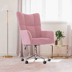 vidaXL Chaise de relaxation Rose Velours