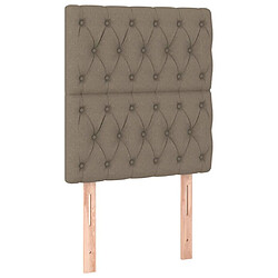 Maison Chic Lot de 2 Têtes de lit design pour chambre - Décoration de lit Taupe 80x7x78/88 cm Tissu -MN40066