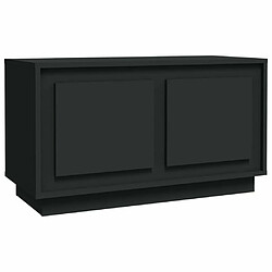 Maison Chic Meuble TV scandinave - Banc TV pour salon noir 80x35x45 cm bois d'ingénierie -MN82157