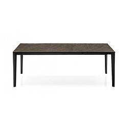 Avis Inside 75 Table extensible 10 couverts PENTAGON 230cm pieds métal plateau mélaminé bronze