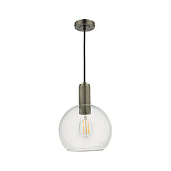 Luminaire Center Suspension Nikolas Verre,Chrome Antique