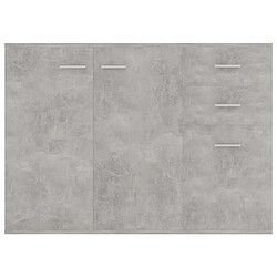 Maison Chic Commode Buffet - Meuble de rangement Gris béton 105x30x75 cm Aggloméré -GKD15008 pas cher