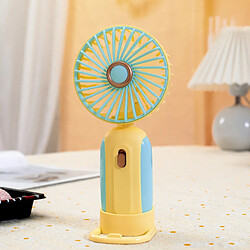 Avis (Jaune) Ventilateur De Bureau De Chargement Usb Portable Avec Batterie Rechargeable Vitesse Du Vent à Une Vitesse