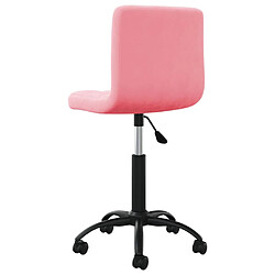 Avis vidaXL Chaise pivotante de salle à manger Rose Velours