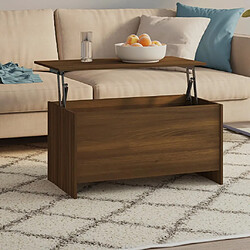 vidaXL Table basse Chêne marron 102x55,5x52,5 cm Bois d'ingénierie