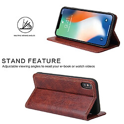 Avis Wewoo Housse Coque Pour iPhone XR Retro Tree Bark Texture PU Étui en cuir à rabat horizontal magnétique avec support et fentes cartes et portefeuille marron