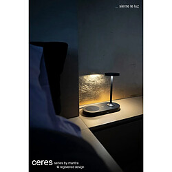 Acheter Inspired Lampe de table Ceres avec chargeur à induction pour téléphone portable et chargeur USB, LED 6W, 3000K, 450lm, Noir, 3 ans de garantie