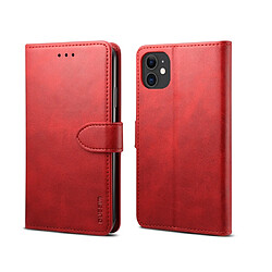 Wewoo Coque Pour iPhone 11 Pro GUSSIM Housse en cuir à rabat horizontal magnétique avec support et fentes cartes et portefeuille rouge