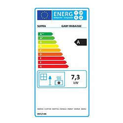 Poêle à bois étanche 7.3kw noir - FR9016120B - SUPRA