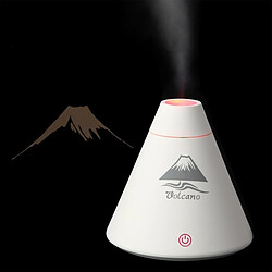 Wewoo Humidificateur d'Air blanc pour la Maison et le Bureau Mini Forme Volcanique Interrupteur Tactile USB LED Lumière