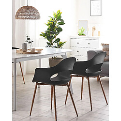 Beliani Chaise de salle à manger Set de 2 Noir UTICA