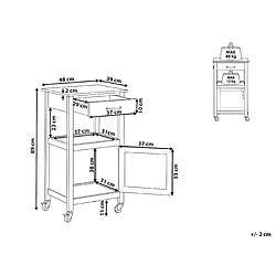 Avis Beliani Chariot de cuisine SIENA Blanc