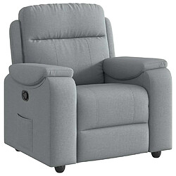 vidaXL Fauteuil inclinable Gris clair Tissu