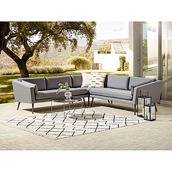 Beliani Canapé de jardin LORETELLO Polyester Gris Réversible