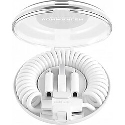 Vonmaehlen VONMAHLEN Câble tout en un USB A+C/micro USB+USB C+Lightning - 3A Allroundo® Blanc