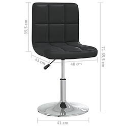 vidaXL Tabouret de bar Noir Similicuir pas cher