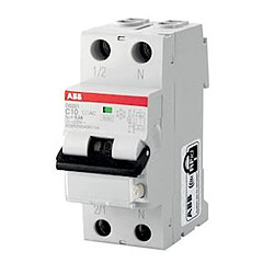 disjonteur différentiel - abb ds201 - phase neutre - 16a - courbe c - 6ka - 30 ma - type ac - abb 2csr255041r1164