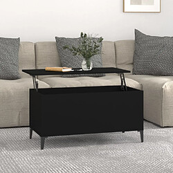 ComfortXL Table Basse Noir 90x44,5x45 Cm Bois D'ingénierie