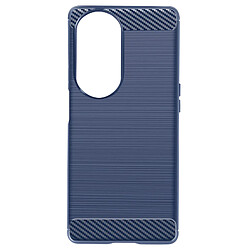 Avizar Coque pour Oppo A98 5G Flexible Effet Carbone Classic Carb Bleu Nuit