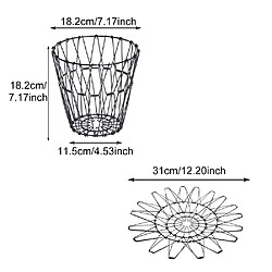 Universal Snacks Cuisine Salle à manger Salon Etagère de stockage Panier de fruits Légumes ajourés Changement de forme pliable Acier inoxydable | Panier de sac