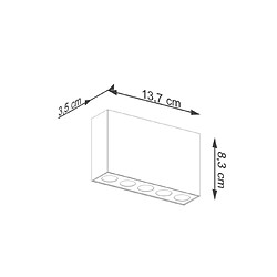 Sollux Downlight minimaliste monté en surface noir pas cher