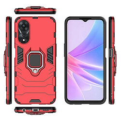 Htdmobiles Coque pour Oppo A58 5G / A78 5G - housse etui rigide anti choc + verre trempe - ROUGE