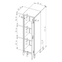 Helloshop26 Armoire à casier métallique vérouillable 137 x 38 x 38 cm blanc 03_0006360