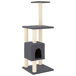 vidaXL Arbre à chat avec griffoirs en sisal gris foncé 104 cm