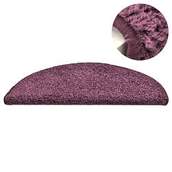 Avis vidaXL Tapis de marches d'escalier 15 pcs Violet foncé 65x21x4 cm