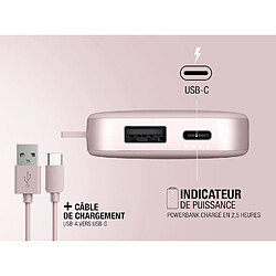 SANAG Powerbank 6000 Mah - Usb-C In & Out - Batterie Externe - Chargement Rapide - 6 Fonctions De Sécurité - Design Compact (Smokey Pink) pas cher