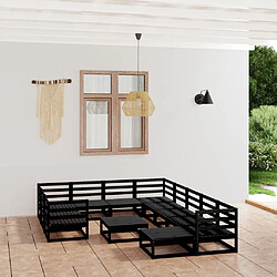 Maison Chic Salon de jardin 12 pcs - Table et chaises d'extérieur - Mobilier/Meubles de jardin Moderne bois de pin massif -MN83838