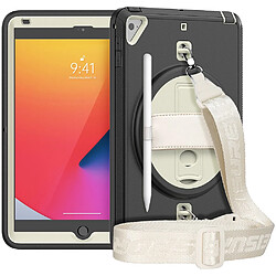 Coque en TPU Hybride robuste avec béquille et bandoulière noir pour votre Apple iPad Mini 4/Mini (2019) 7.9 pouces