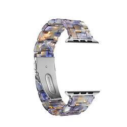 Wewoo Bracelet de montre en résine Simple Fashion pour Apple Watch séries 5 et 4 44 mm et séries 3 et 2 et 1 42 mm Blue Ocean