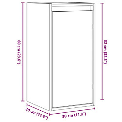 vidaXL Armoires murales 2 pcs 30x30x100 cm Bois de pin massif pas cher