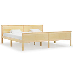 Maison Chic Lit adulte - Lit simple Cadre de lit,Structure du lit Contemporain Bois de pin massif 200x200 cm -MN13676