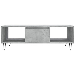 Maison Chic Table basse,Table Console Table d'appoint, Table pour salon gris béton 104x60x35 cm bois d'ingénierie -MN41544 pas cher