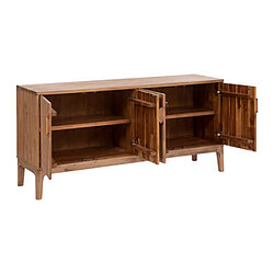 Pegane Buffet en bois d'acacia coloris Beige - Longueur 160 x Profondeur 45 x Hauteur 80 cm