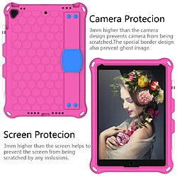 Wewoo Housse Étui Coque Pour iPad 10.2 Honeycomb Design EVA + PC de protection antichoc à quatre coins avec sangles Rose rouge