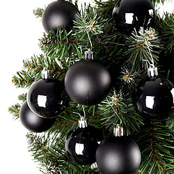 Un ensemble de boules pour le sapin de Noël / boules noires incassables 16 pièces 5 cm