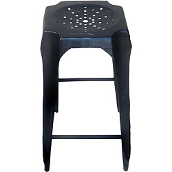 Antic Line Creations Tabouret de bar vintage Noir.