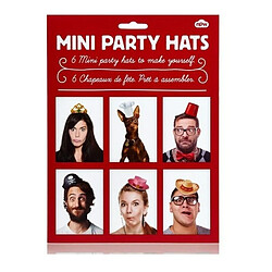 Totalcadeau Coffret de 6 mini chapeaux marrants Photobooth drole