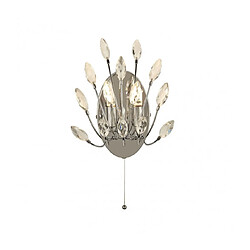 Searchlight Applique design Peacock 2 ampoules Verre,acier doux Chrome,Transparent