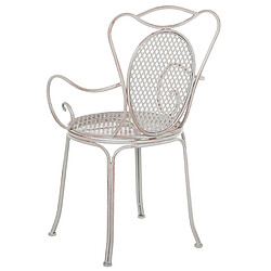 Beliani Chaise de jardin CILENTO Métal Gris pas cher